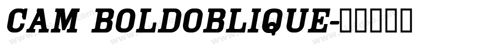 Cam BoldOblique字体转换